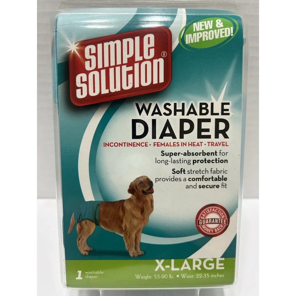 SIMPLE SOLUTION Washable Diaper For Female Dogs XL NEW